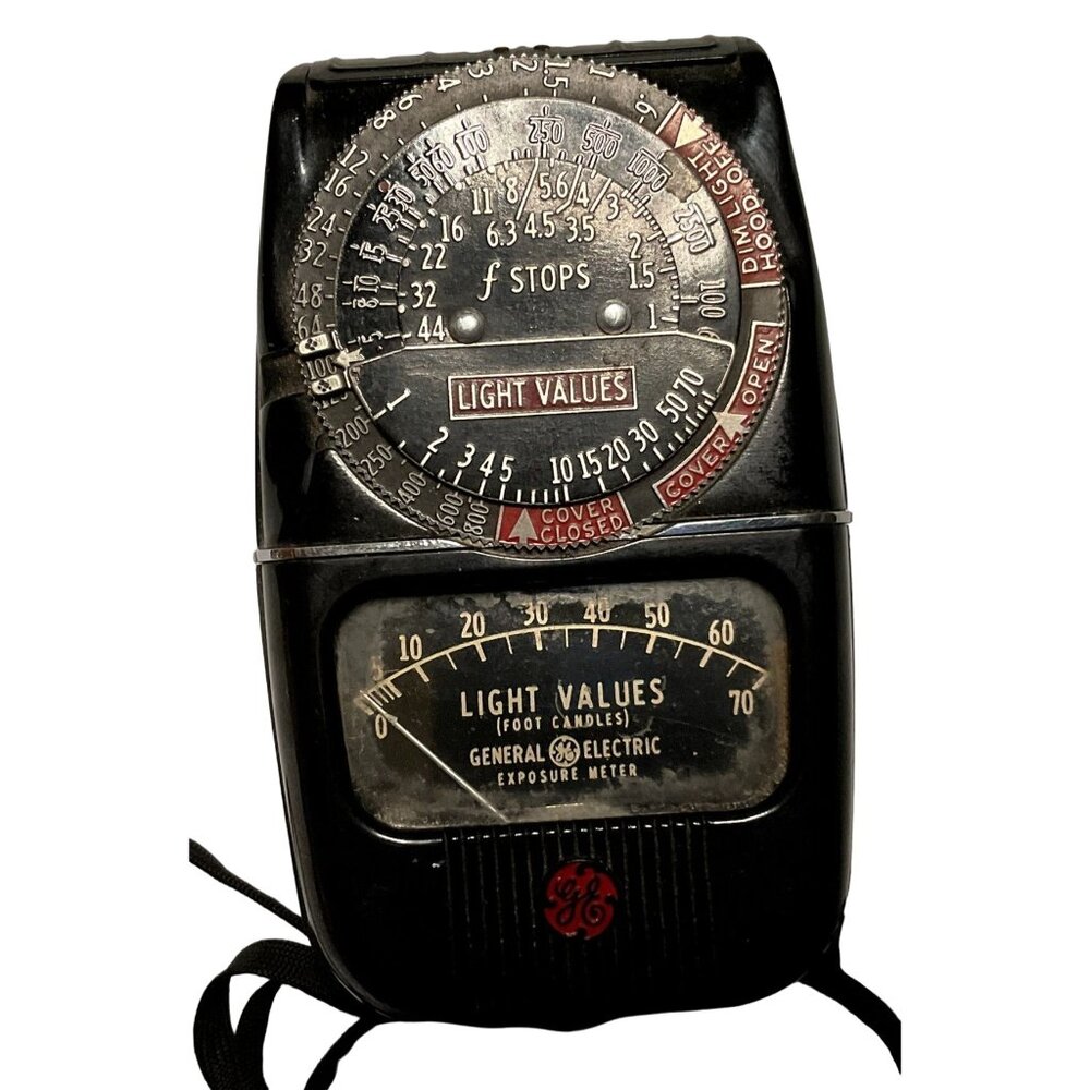 Vintage General Electric Light Exposure Meter Photography Equipment Working